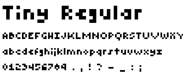 Tiny Regular font